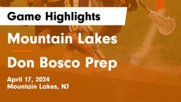 Mountain Lakes  vs Don Bosco Prep  Game Highlights - April 17, 2024