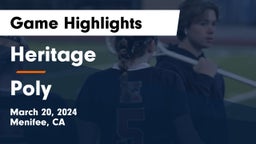 Heritage  vs Poly Game Highlights - March 20, 2024