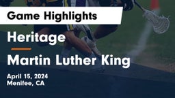 Heritage  vs Martin Luther King  Game Highlights - April 15, 2024