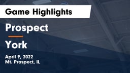 Prospect  vs York  Game Highlights - April 9, 2022