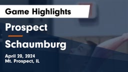 Prospect  vs Schaumburg  Game Highlights - April 20, 2024