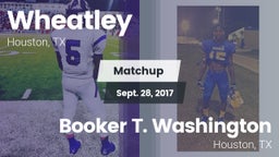 Matchup: Wheatley  vs. Booker T. Washington  2017