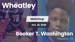 Matchup: Wheatley  vs. Booker T. Washington  2020
