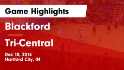 Blackford  vs Tri-Central  Game Highlights - Dec 10, 2016