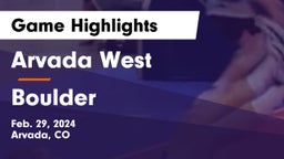 Arvada West  vs Boulder  Game Highlights - Feb. 29, 2024