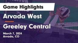 Arvada West  vs Greeley Central  Game Highlights - March 7, 2024