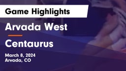 Arvada West  vs Centaurus  Game Highlights - March 8, 2024