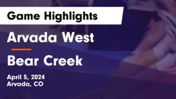 Arvada West  vs Bear Creek  Game Highlights - April 5, 2024