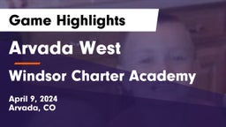 Arvada West  vs Windsor Charter Academy Game Highlights - April 9, 2024