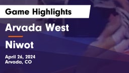 Arvada West  vs Niwot  Game Highlights - April 26, 2024