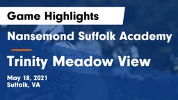 Nansemond Suffolk Academy vs Trinity Meadow View Game Highlights - May 18, 2021