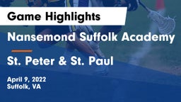 Nansemond Suffolk Academy vs St. Peter & St. Paul Game Highlights - April 9, 2022