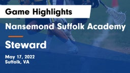 Nansemond Suffolk Academy vs Steward Game Highlights - May 17, 2022