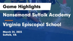 Nansemond Suffolk Academy vs Virginia Episcopal School Game Highlights - March 24, 2023