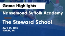 Nansemond Suffolk Academy vs The Steward School Game Highlights - April 21, 2023