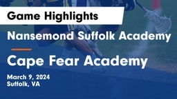 Nansemond Suffolk Academy vs Cape Fear Academy Game Highlights - March 9, 2024