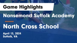 Nansemond Suffolk Academy vs North Cross School Game Highlights - April 13, 2024