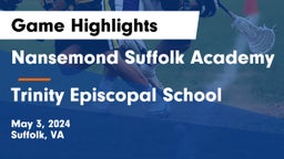 Nansemond Suffolk Academy vs Trinity Episcopal School Game Highlights - May 3, 2024