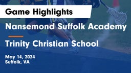 Nansemond Suffolk Academy vs Trinity Christian School Game Highlights - May 14, 2024