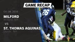 Recap: Milford  vs. St. Thomas Aquinas  2016