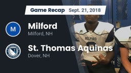 Recap: Milford  vs. St. Thomas Aquinas  2018