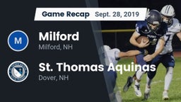 Recap: Milford  vs. St. Thomas Aquinas  2019