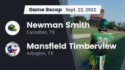 Recap: Newman Smith  vs. Mansfield Timberview  2022