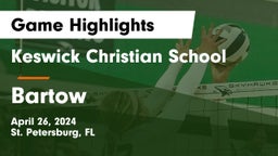 Keswick Christian School vs Bartow Game Highlights - April 26, 2024