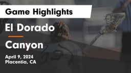El Dorado  vs Canyon  Game Highlights - April 9, 2024