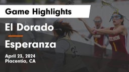 El Dorado  vs Esperanza Game Highlights - April 23, 2024