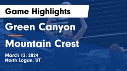 Green Canyon  vs Mountain Crest  Game Highlights - March 13, 2024