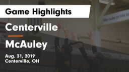 Centerville vs McAuley  Game Highlights - Aug. 31, 2019