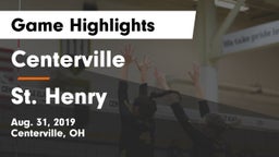Centerville vs St. Henry Game Highlights - Aug. 31, 2019