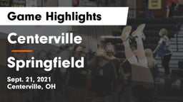 Centerville vs Springfield  Game Highlights - Sept. 21, 2021