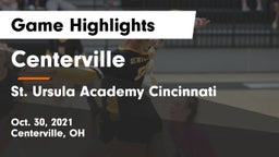 Centerville vs St. Ursula Academy Cincinnati Game Highlights - Oct. 30, 2021