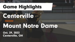 Centerville vs Mount Notre Dame  Game Highlights - Oct. 29, 2022