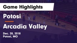 Potosi  vs Arcadia Valley Game Highlights - Dec. 28, 2018