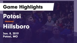 Potosi  vs Hillsboro  Game Highlights - Jan. 8, 2019