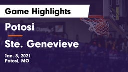 Potosi  vs Ste. Genevieve  Game Highlights - Jan. 8, 2021