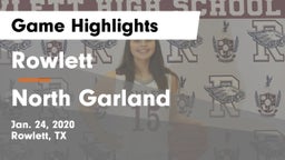 Rowlett  vs North Garland  Game Highlights - Jan. 24, 2020