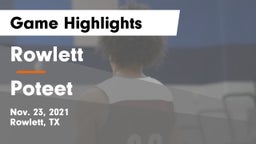Rowlett  vs Poteet  Game Highlights - Nov. 23, 2021