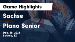 Sachse  vs Plano Senior  Game Highlights - Dec. 29, 2022