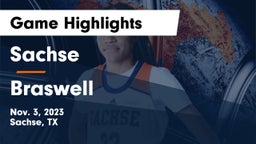 Sachse  vs Braswell  Game Highlights - Nov. 3, 2023