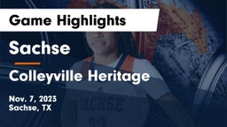 Sachse  vs Colleyville Heritage  Game Highlights - Nov. 7, 2023