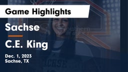 Sachse  vs C.E. King  Game Highlights - Dec. 1, 2023