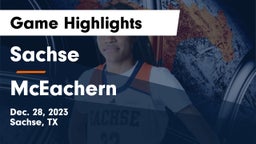 Sachse  vs McEachern  Game Highlights - Dec. 28, 2023