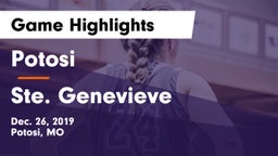 Potosi  vs Ste. Genevieve  Game Highlights - Dec. 26, 2019