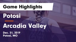 Potosi  vs Arcadia Valley Game Highlights - Dec. 31, 2019