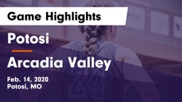 Potosi  vs Arcadia Valley Game Highlights - Feb. 14, 2020