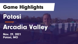 Potosi  vs Arcadia Valley Game Highlights - Nov. 29, 2021